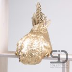 decoratie groothandel - kip op rand goud met metalen staart - KE 4060_3